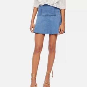 Free People Jean Mini Skirt